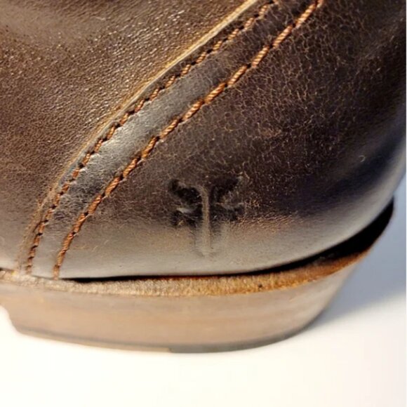 Frye Dorado Brown Leather Riding Boots 8M - Picture 3 of 10